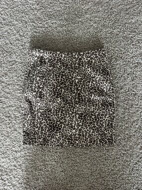 Free People Leopard-Print Mini Skirt in Brown and Cream